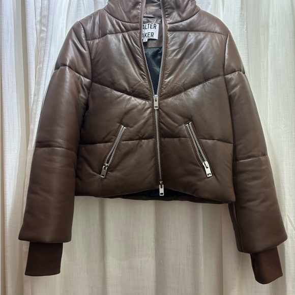 Walter Baker Brown Puffer Jacket - Picture 1 of 9